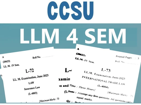 CCSU LLM 4 SEM STUDY MATERIALS